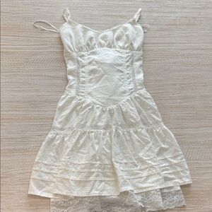 Sky to Moon Elegant Cream Dress